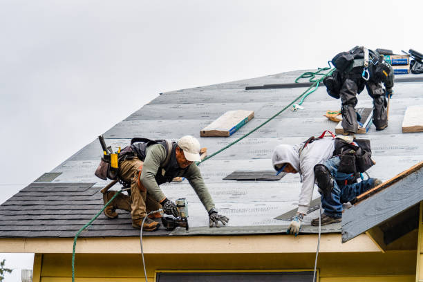 Professional Gutter Installation technician working in Benson, NC